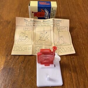 Vintage Automatic Needle Threader With Thread Cutter In Original Box